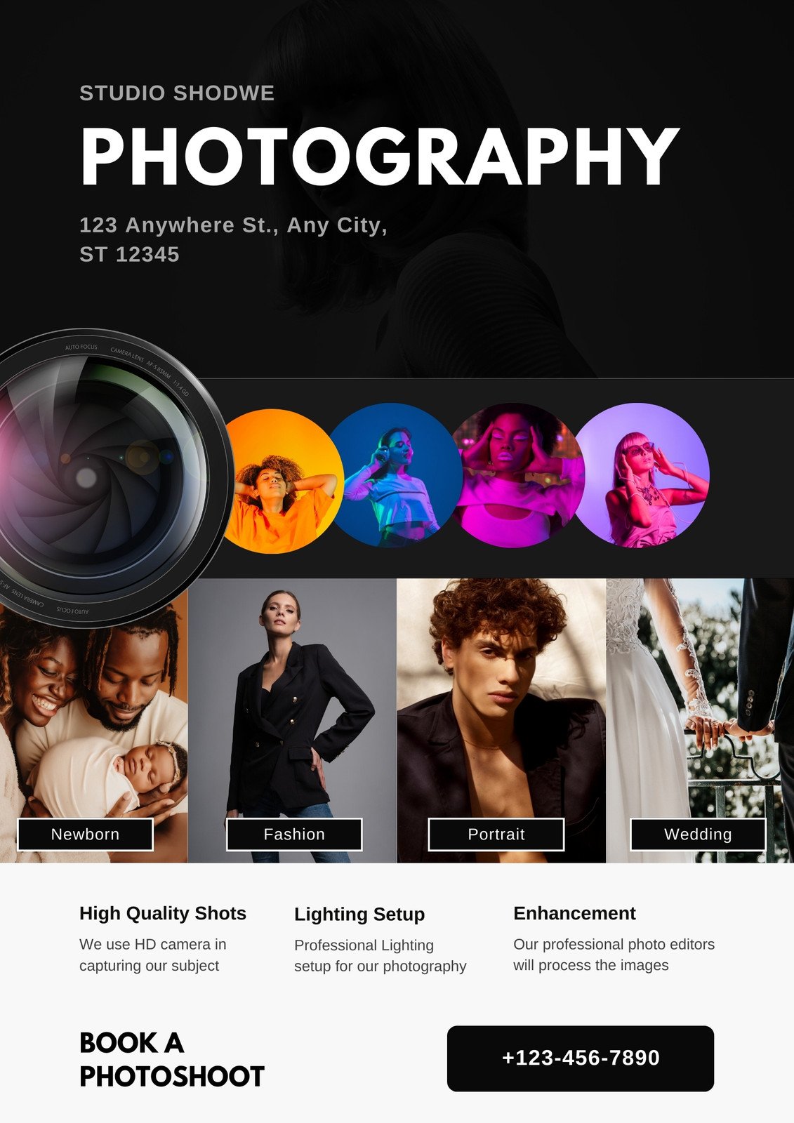 Free Retro Click Studio Photographer Flyer template