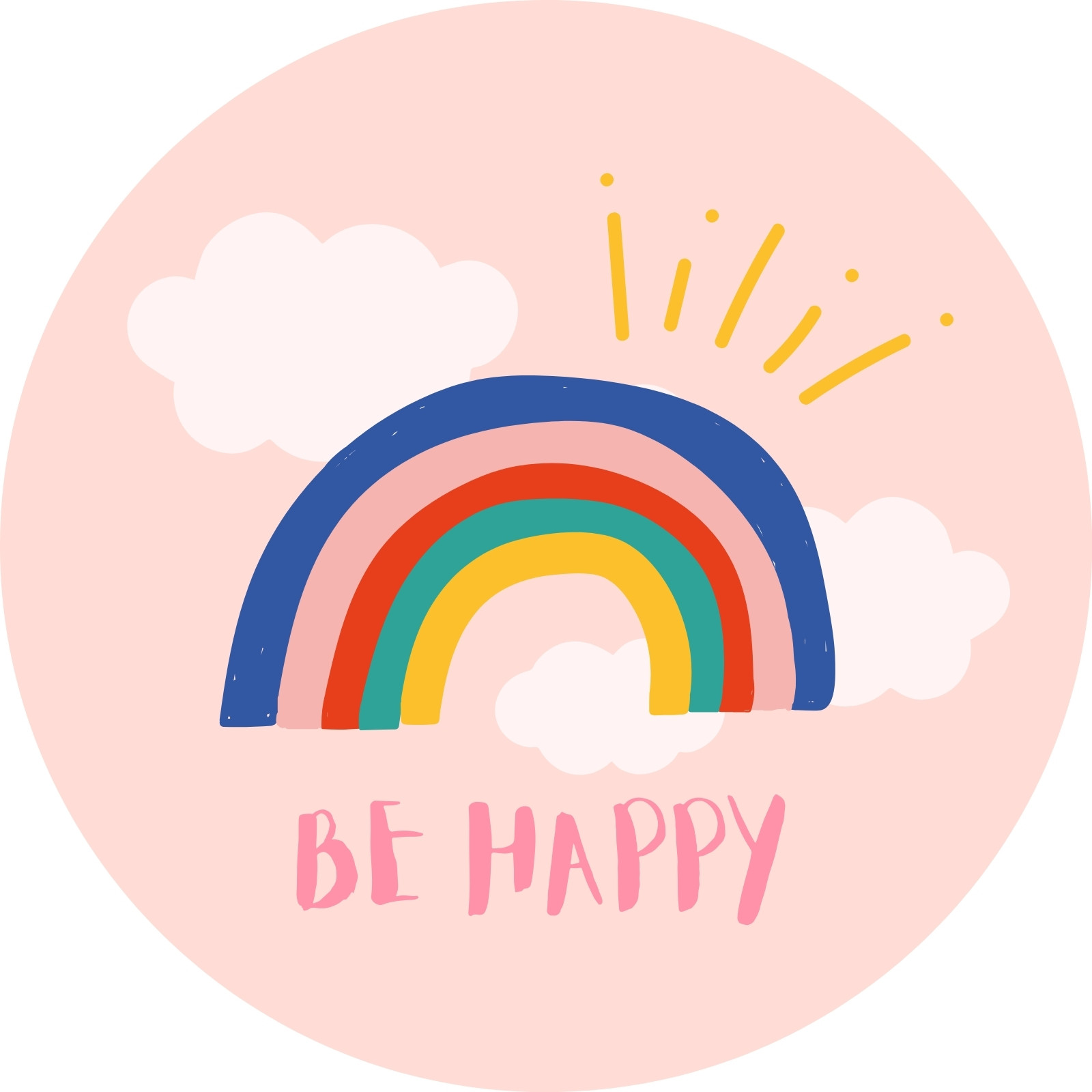 Free custom printable rainbow stickers