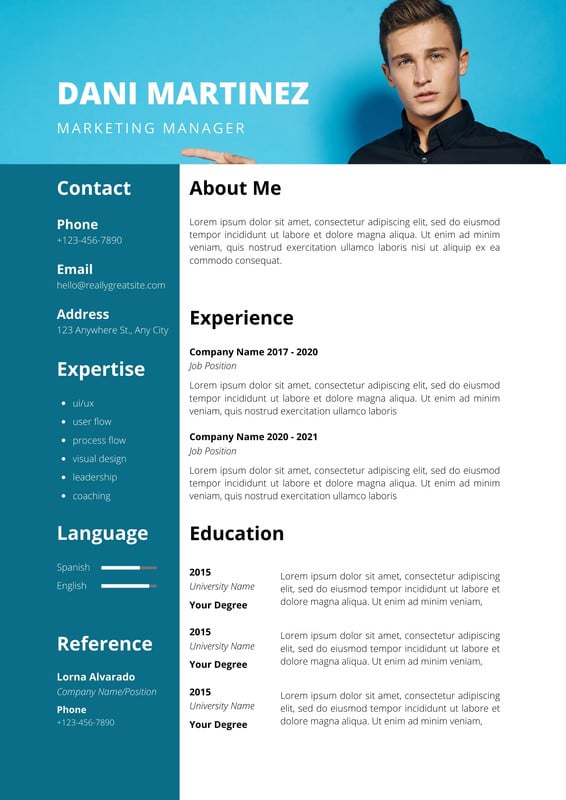 Page 21 - Free professional simple resume templates to customize | Canva