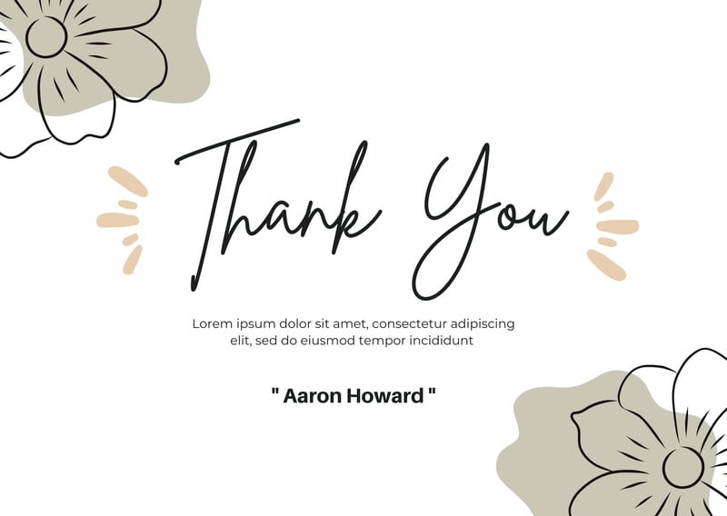 Printable, customizable thank you card templates | Canva