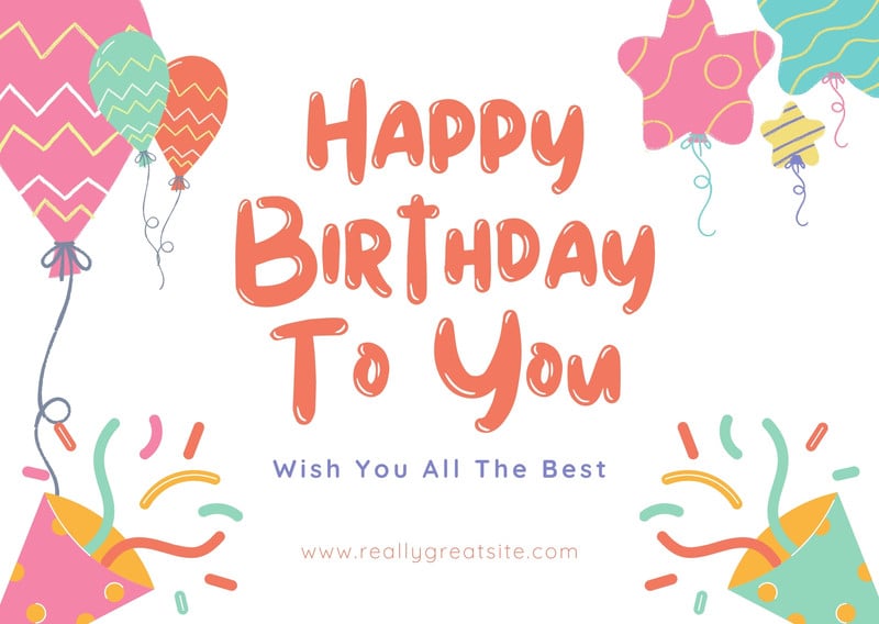 Free, custom printable birthday card templates | Canva