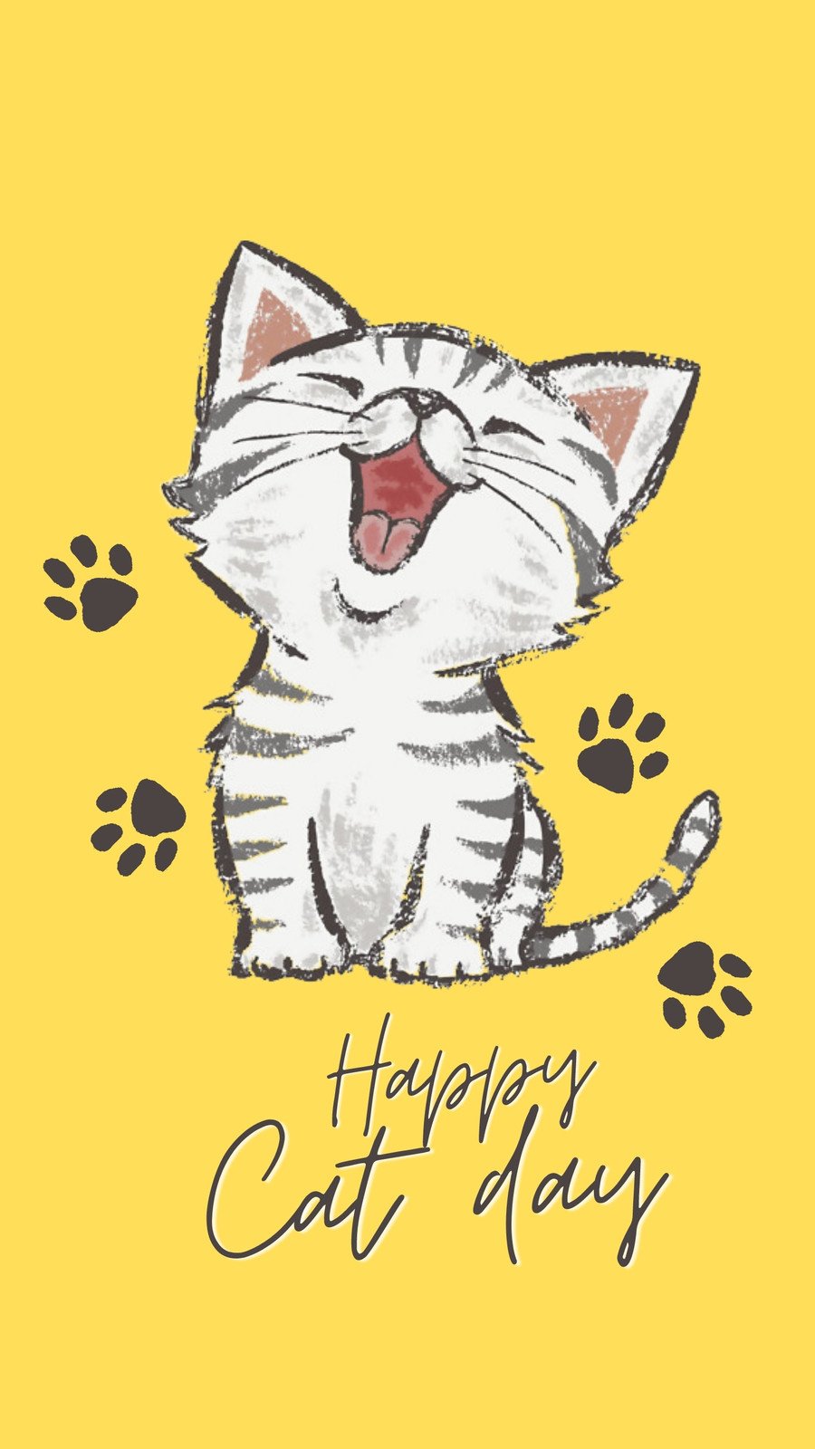 happy cat cartoon