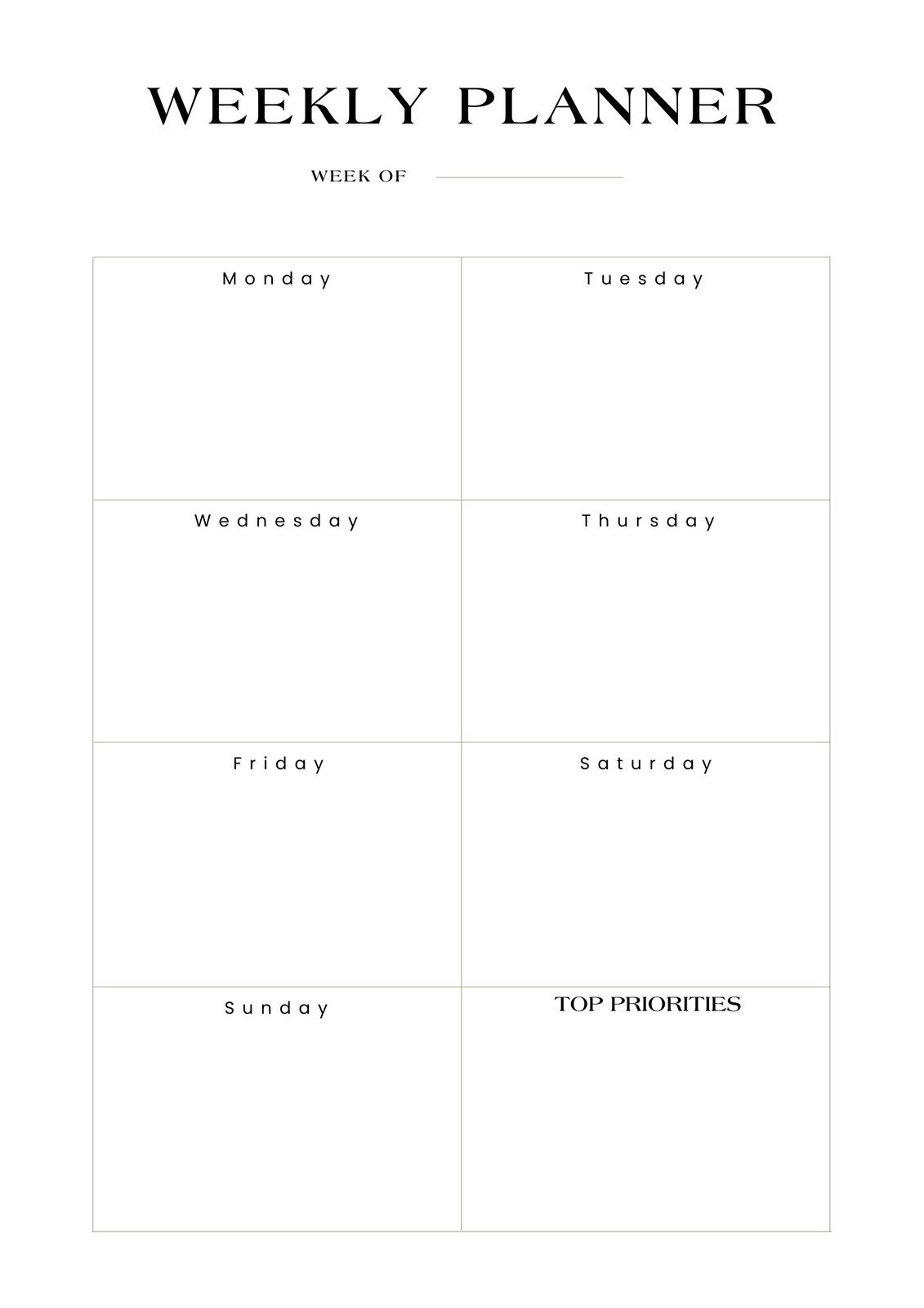 Weekly Planner Printable Weekly Planner Printable Study 41 OFF