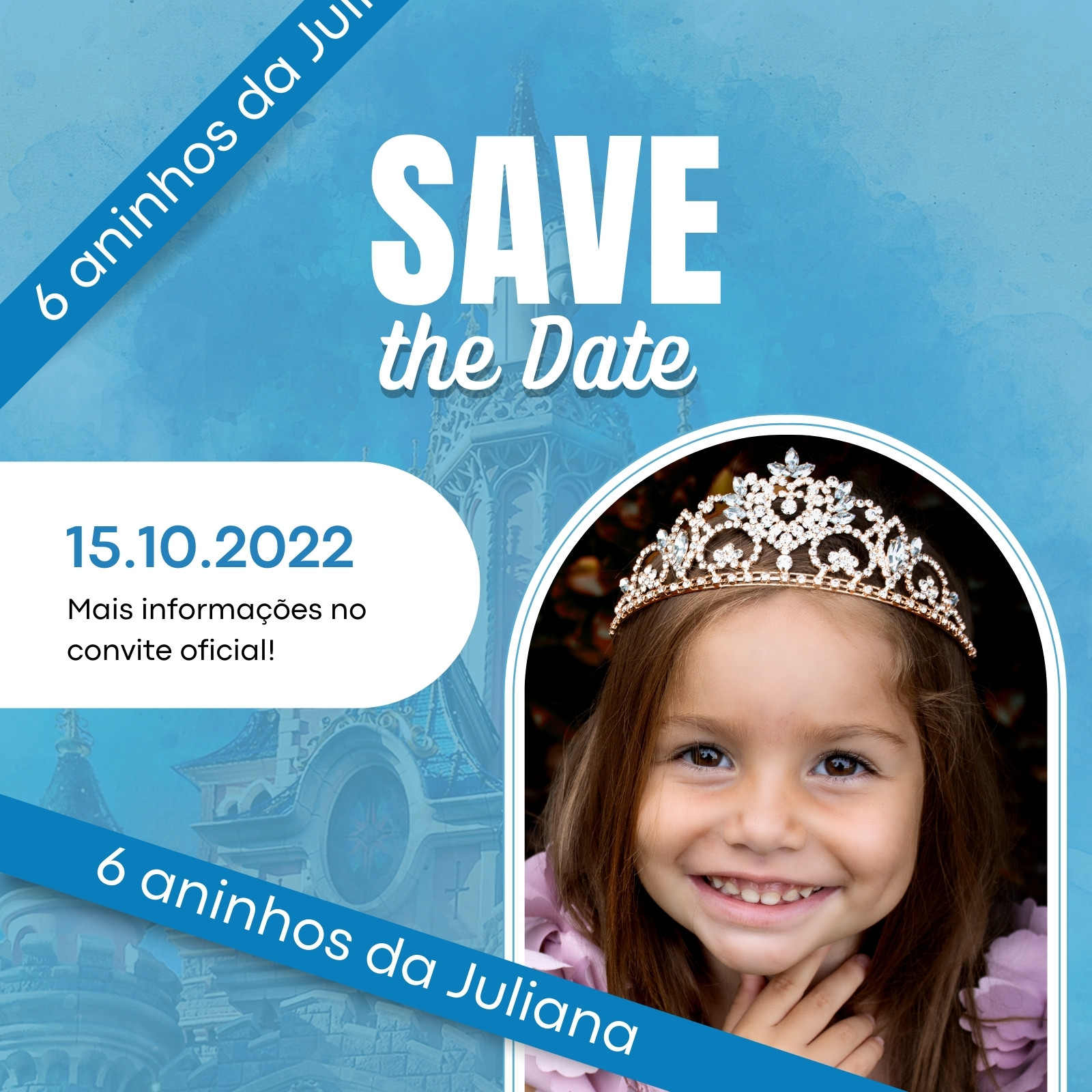 Convite aniversário frozen online para editar Edite Online