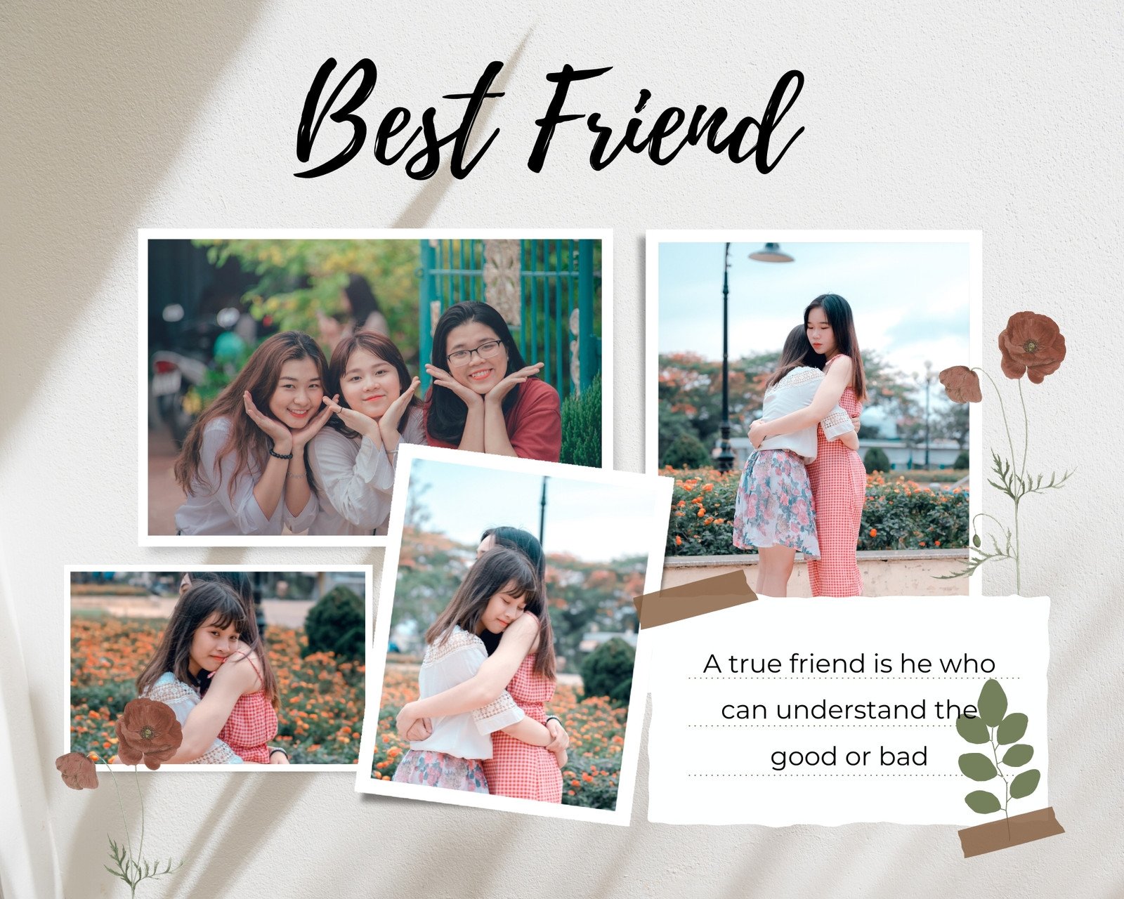 Free and customizable best friend templates