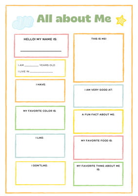 Free all about me poster templates to edit online | Canva