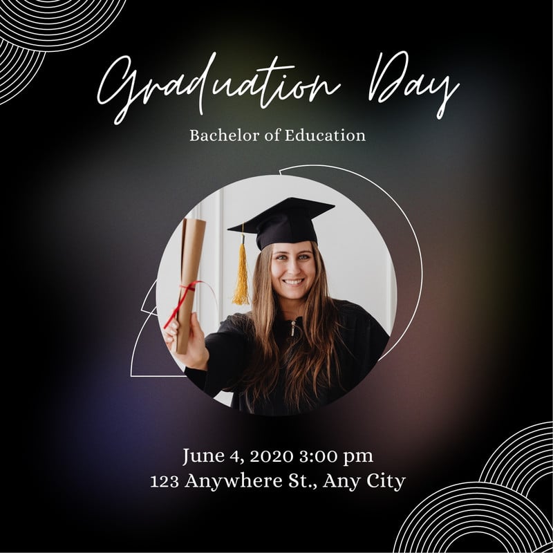 Free custom printable graduation invitation templates | Canva