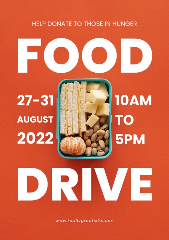 Free food drive flyer templates to edit and print | Canva