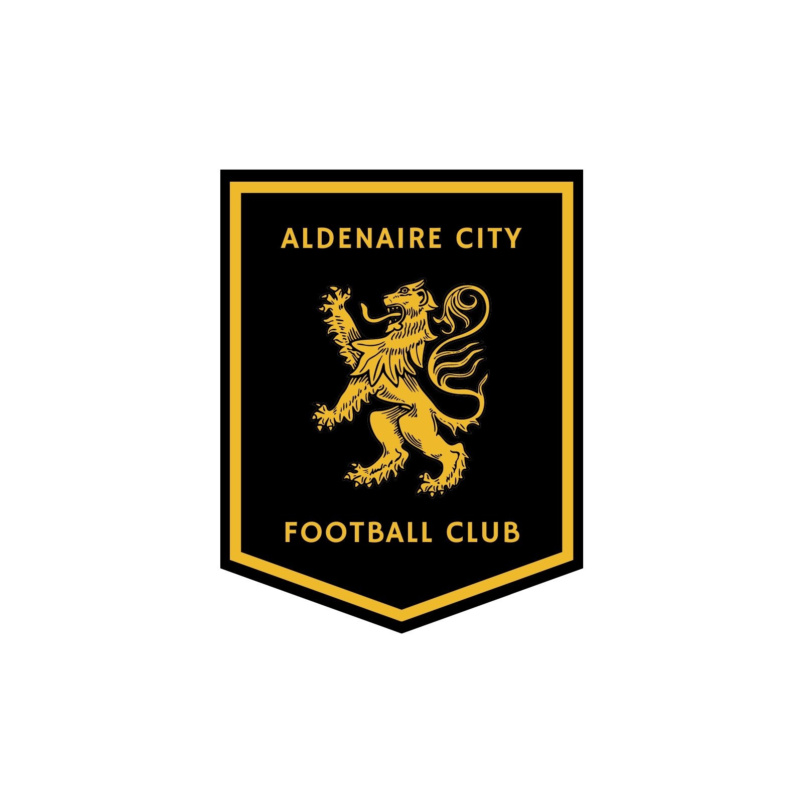 Black & Gold Minimalist Illustration Football Club Logo
