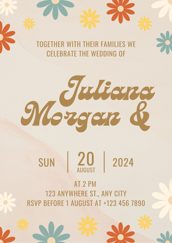 Page 14 - Wedding invitation templates to customize for free | Canva