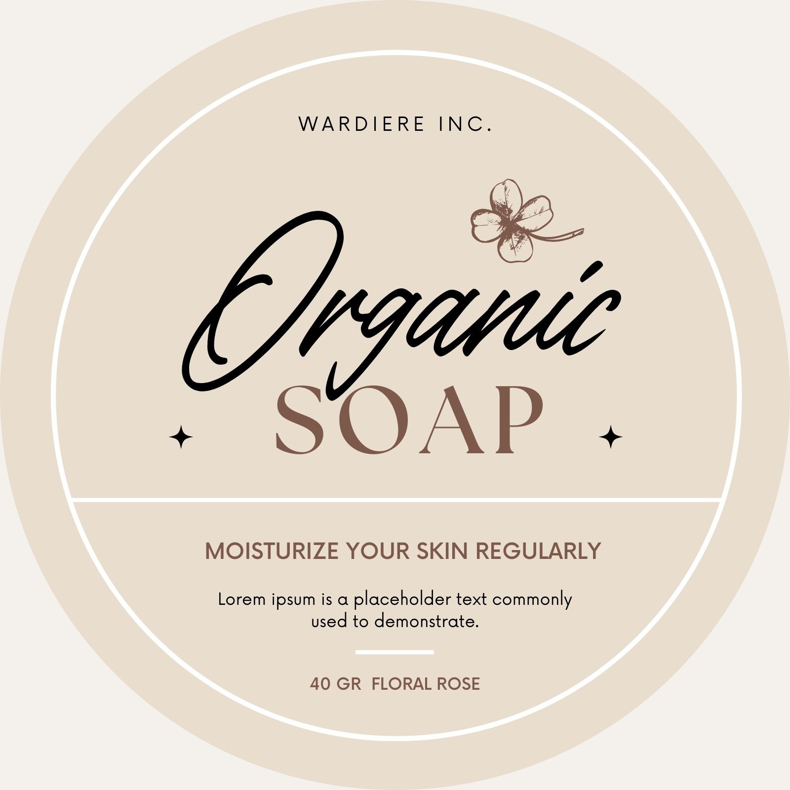 Free customizable printable soap label templates
