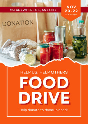 Free food drive flyer templates to edit and print | Canva