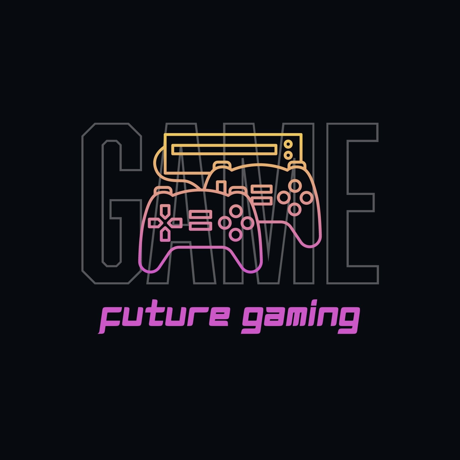 Black Futuristic Game Logo