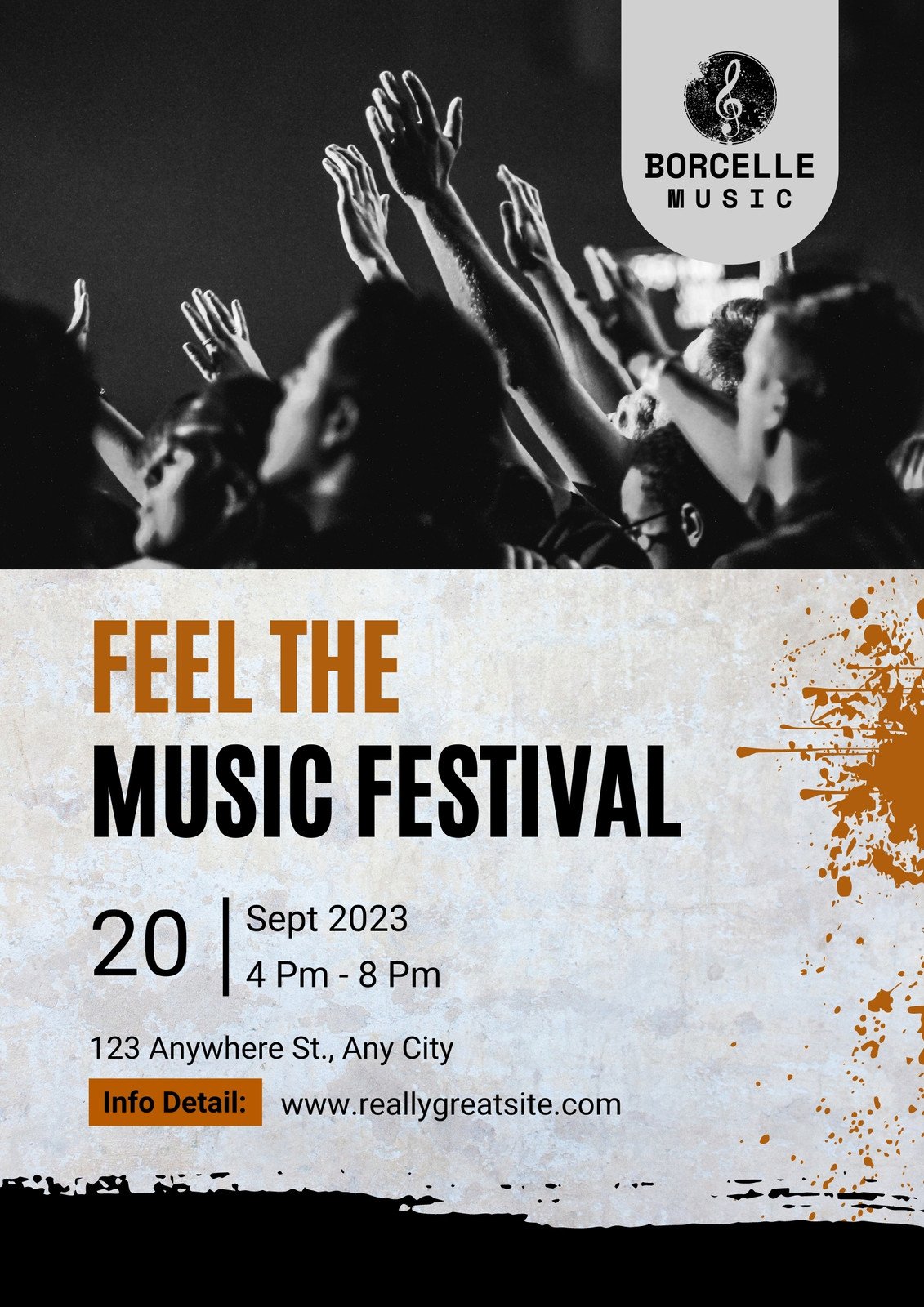 Black Grunge Music Festival Flyer