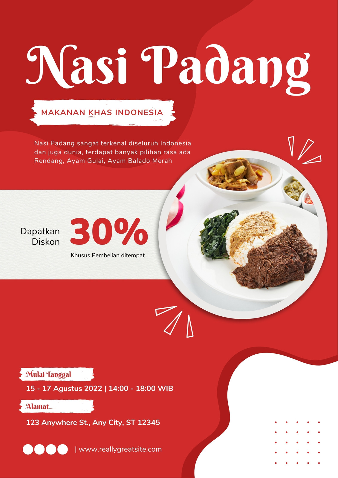 Brosur Makanan Nasi Padang