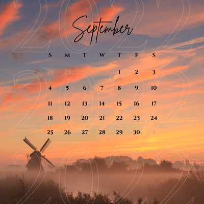 Edit and get this Elegant Abstract Hello September Fall Desktop Wallpaper  template for free