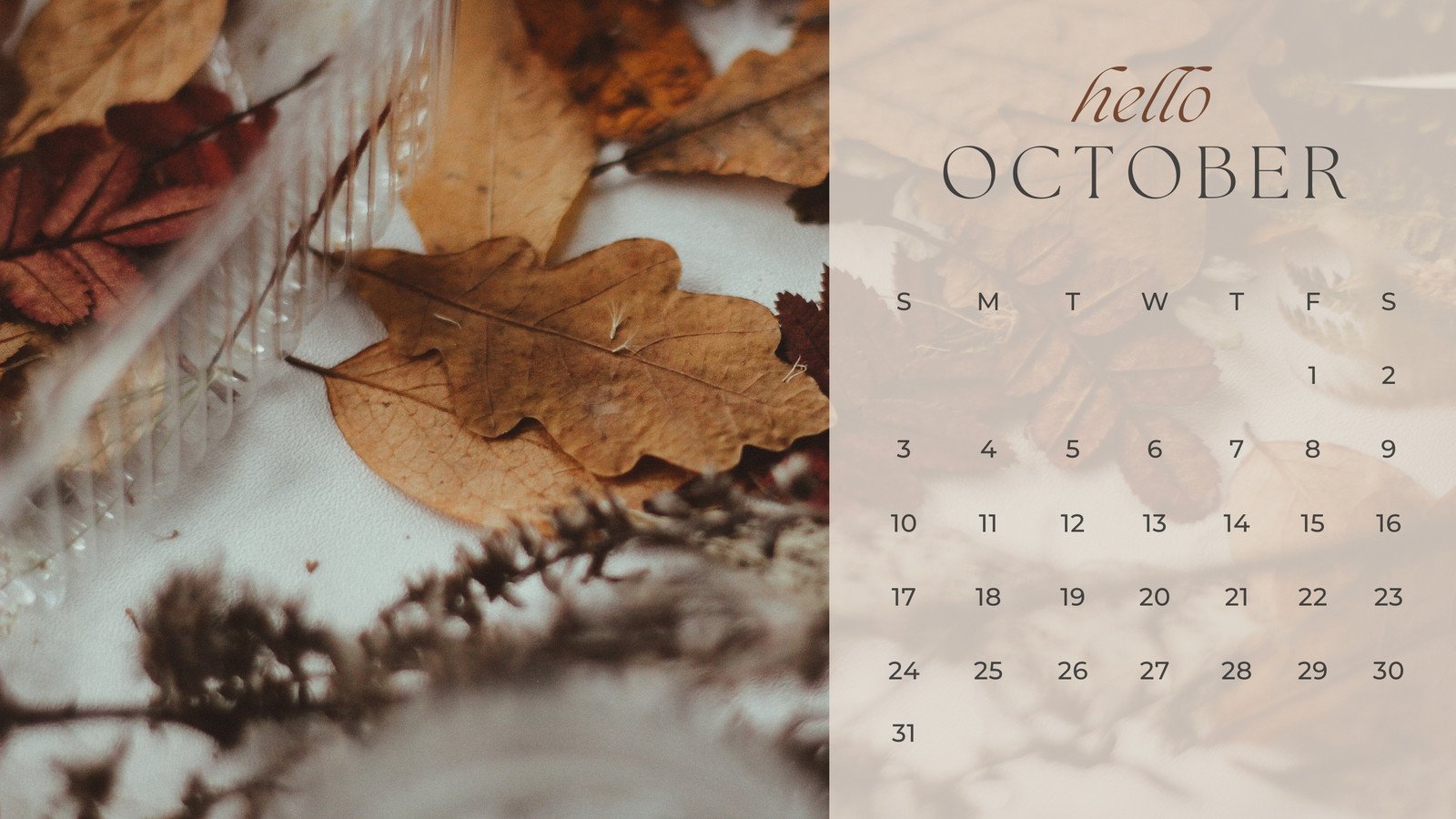 Free October 2022 Wallpaper Calendars  Desktop  Mobile
