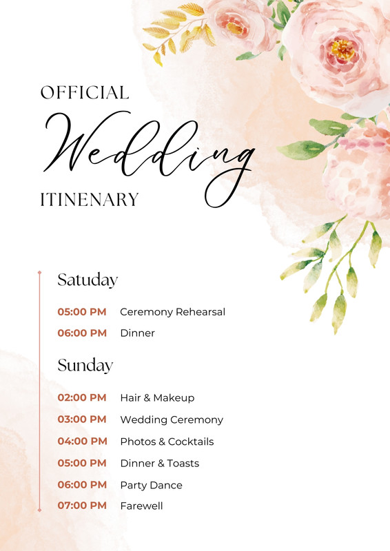 Page 6 - Free Custom Printable Wedding Timeline Planner Templates 