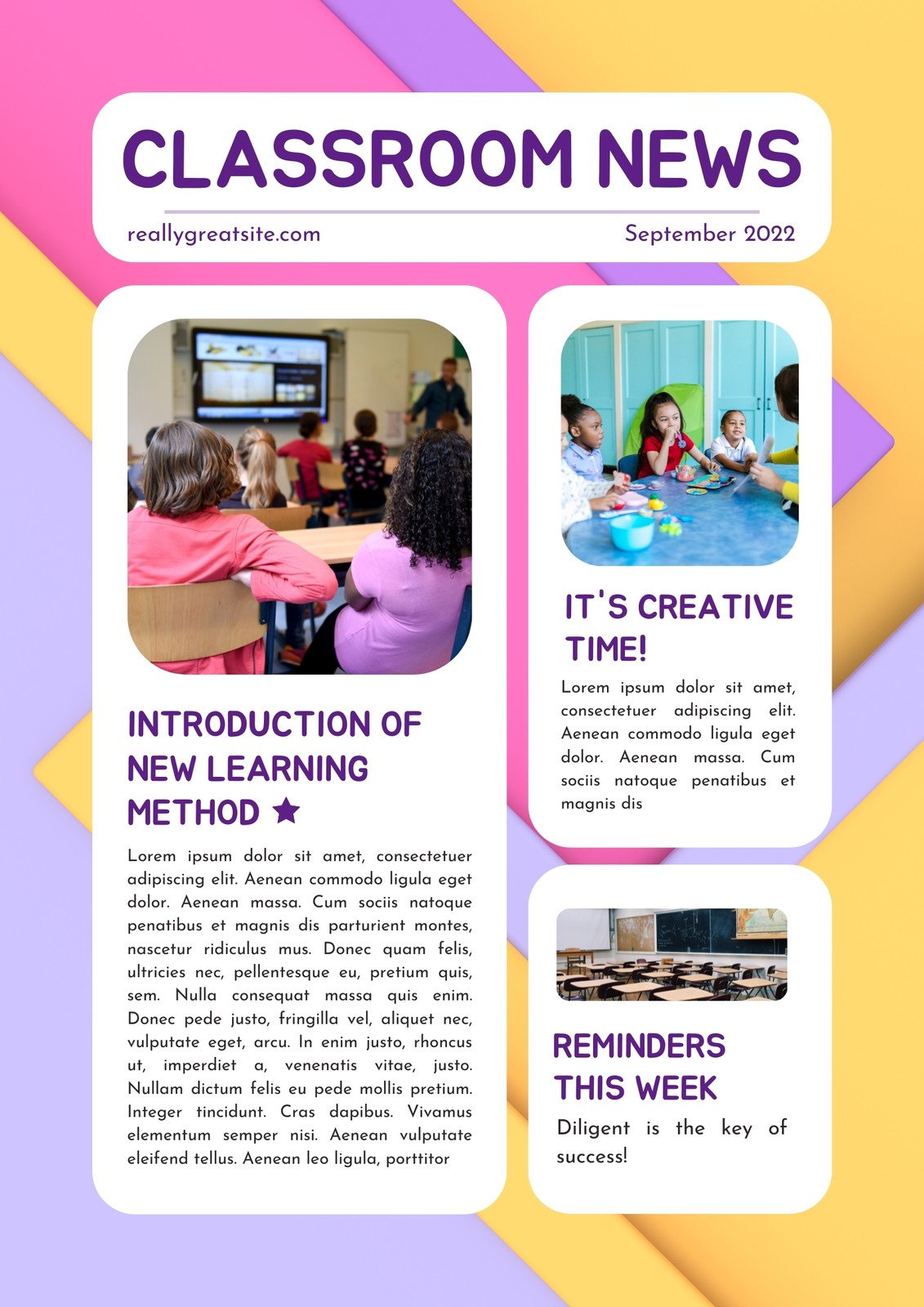 examples of preschool newsletters to parents