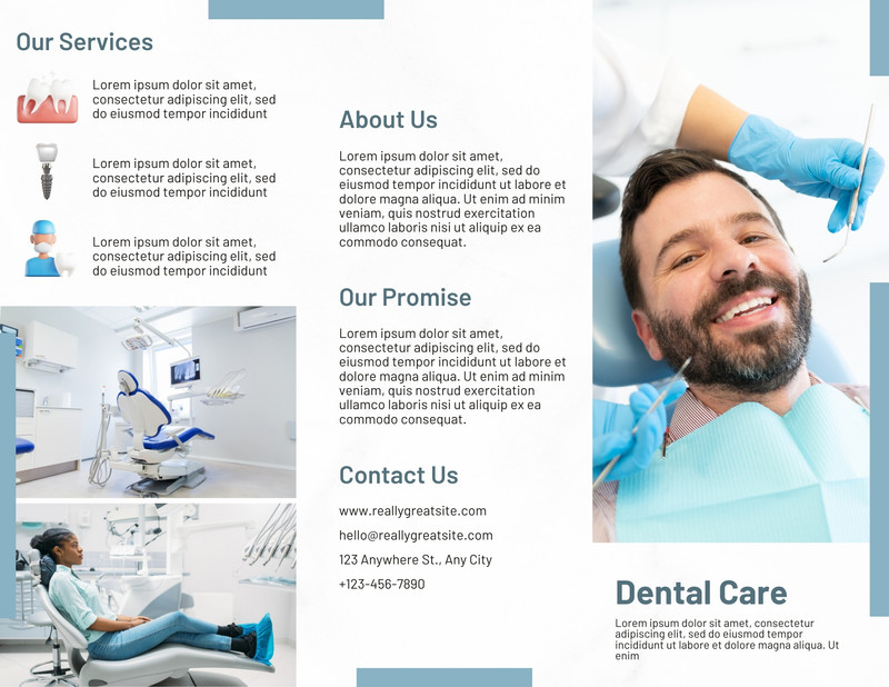 Free to edit and print dental brochure templates Canva