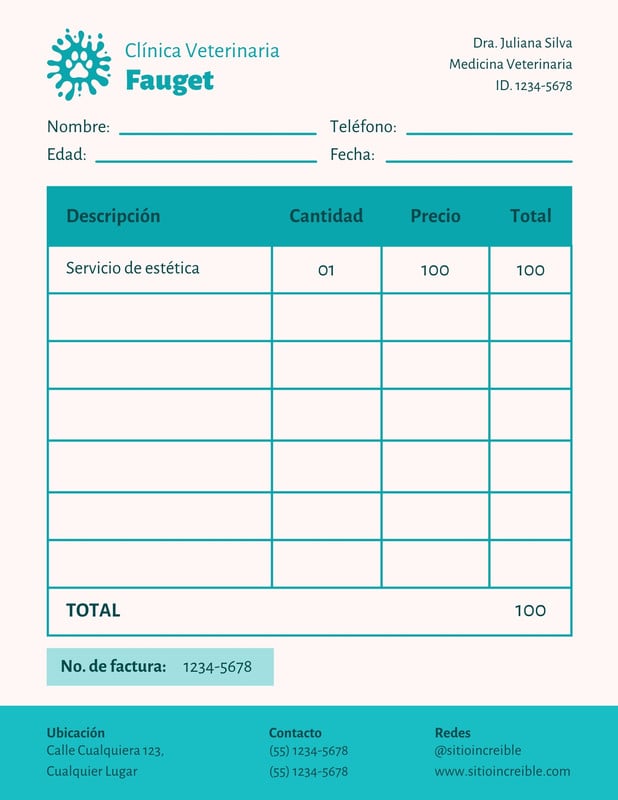 Plantillas De Recibos Y Facturas Simples Gratis Canva 9580