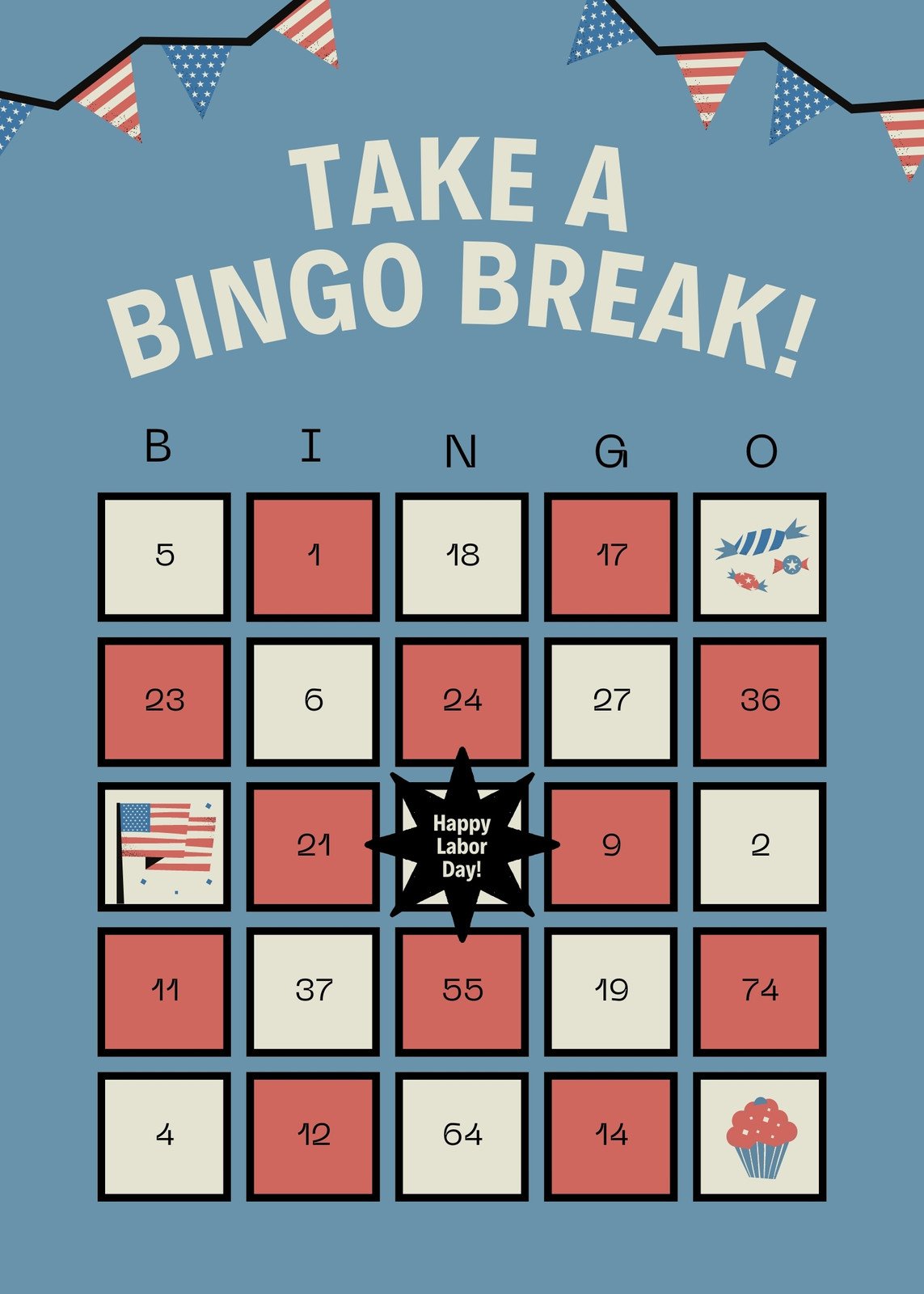 Bingo Card Template Canva Printable Cards