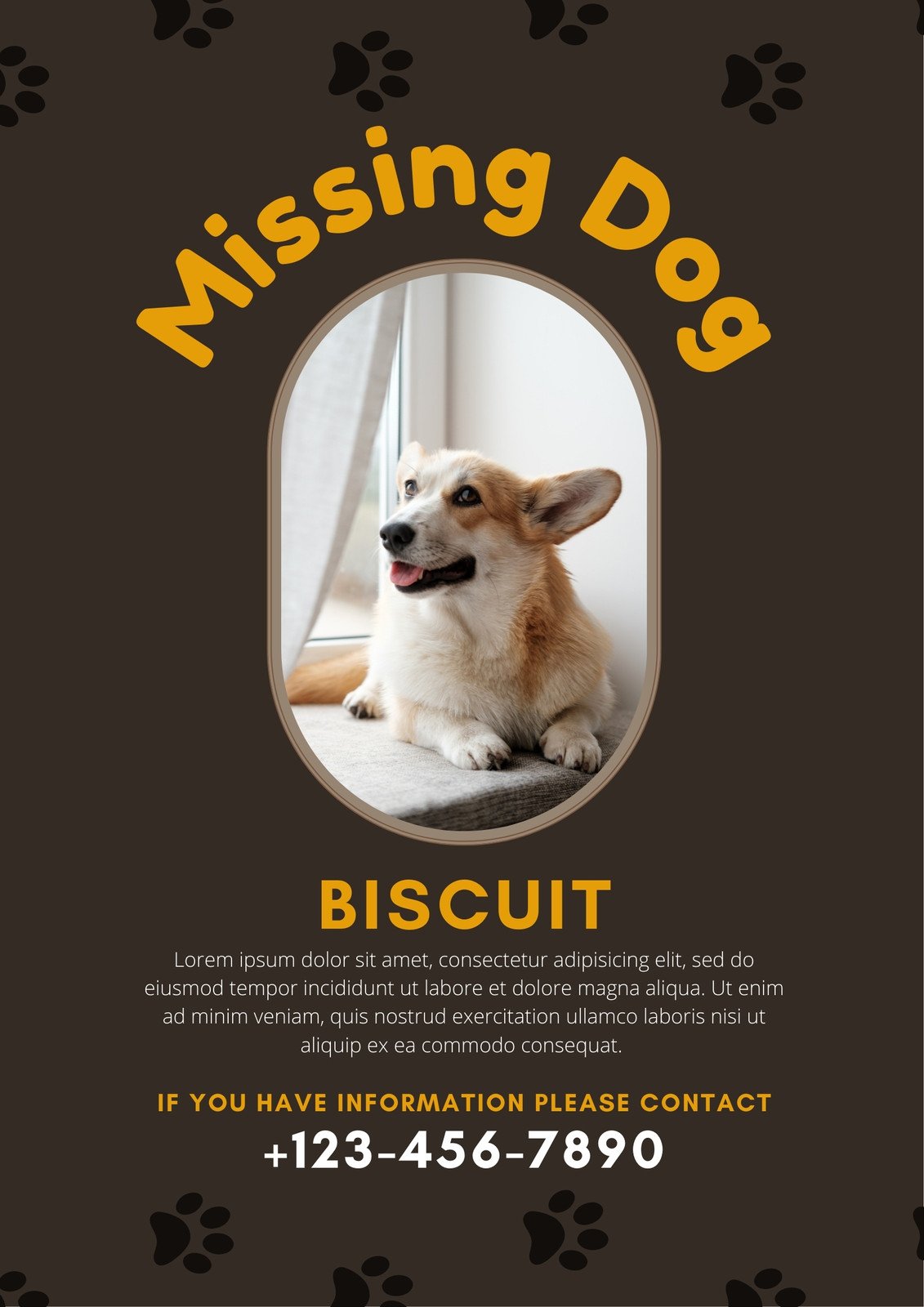 found dog poster