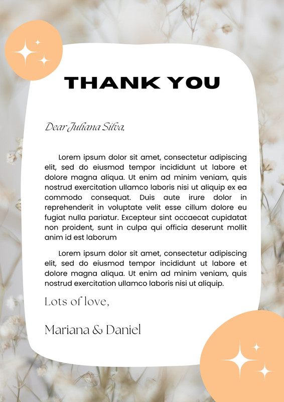 Page 6 - Free and printable thank you letter templates | Canva