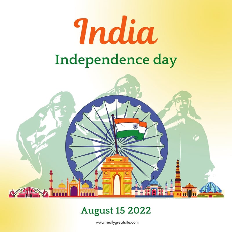 canva colorful illustration indian independence day instagram post pIknZrAQWGM