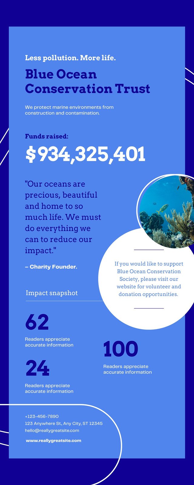 Donation Charity Infographic - Templates by Canva