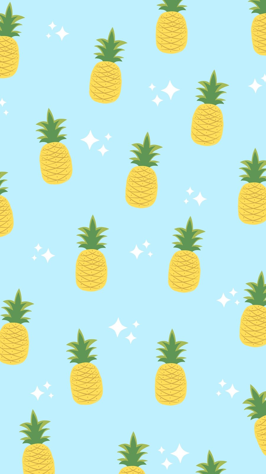 Browse Free HD Images of Ripe Pineapple Sits Against A Blue Background