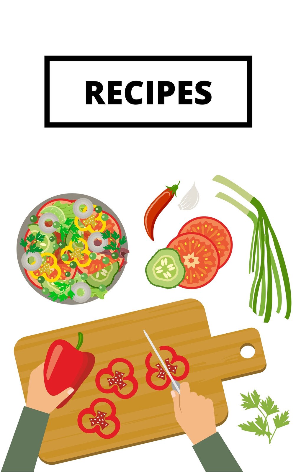 recipe book cover clipart