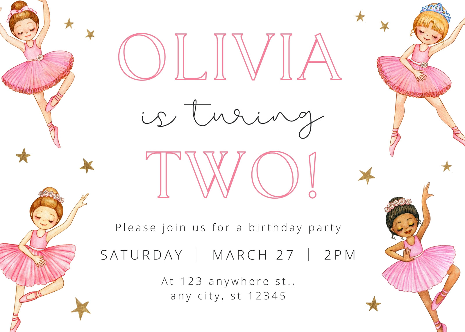 girls birthday invitations free clipart