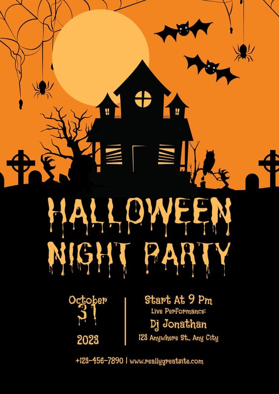 Free, printable, customizable Halloween flyer templates | Canva