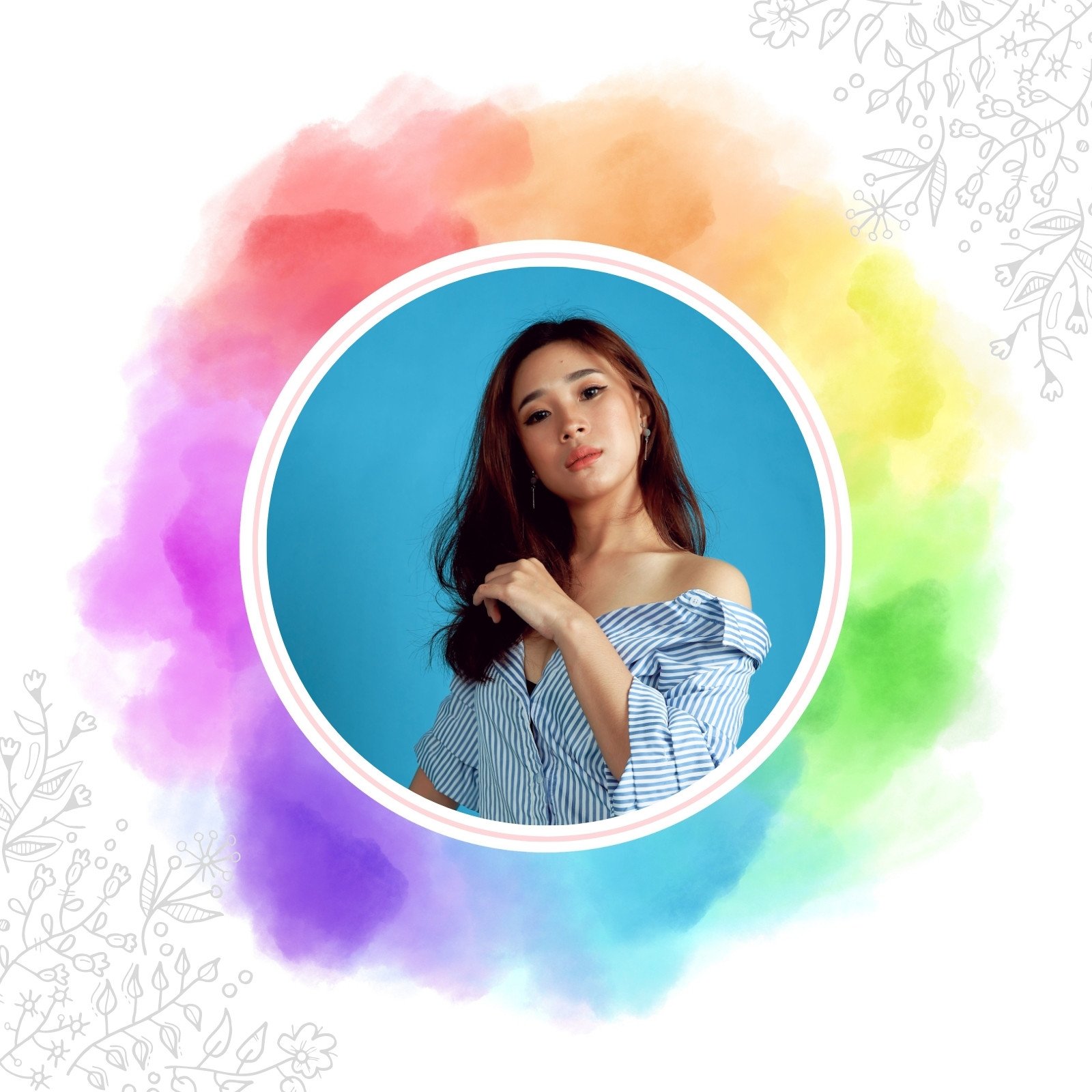 Customize this Colorful Funny TikTok Profile Picture layout online