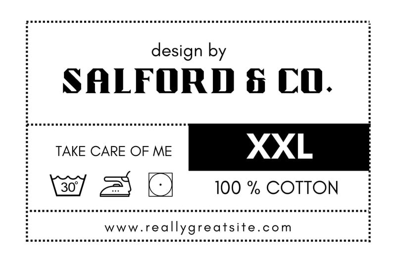 30 Clothing Care Label Template, Simple Template Design