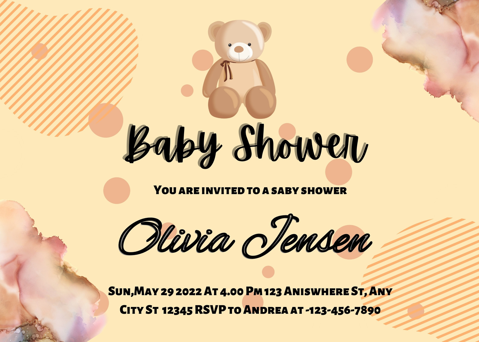 Baby Shower Video Invitation Template Animated Invitation Instant Down