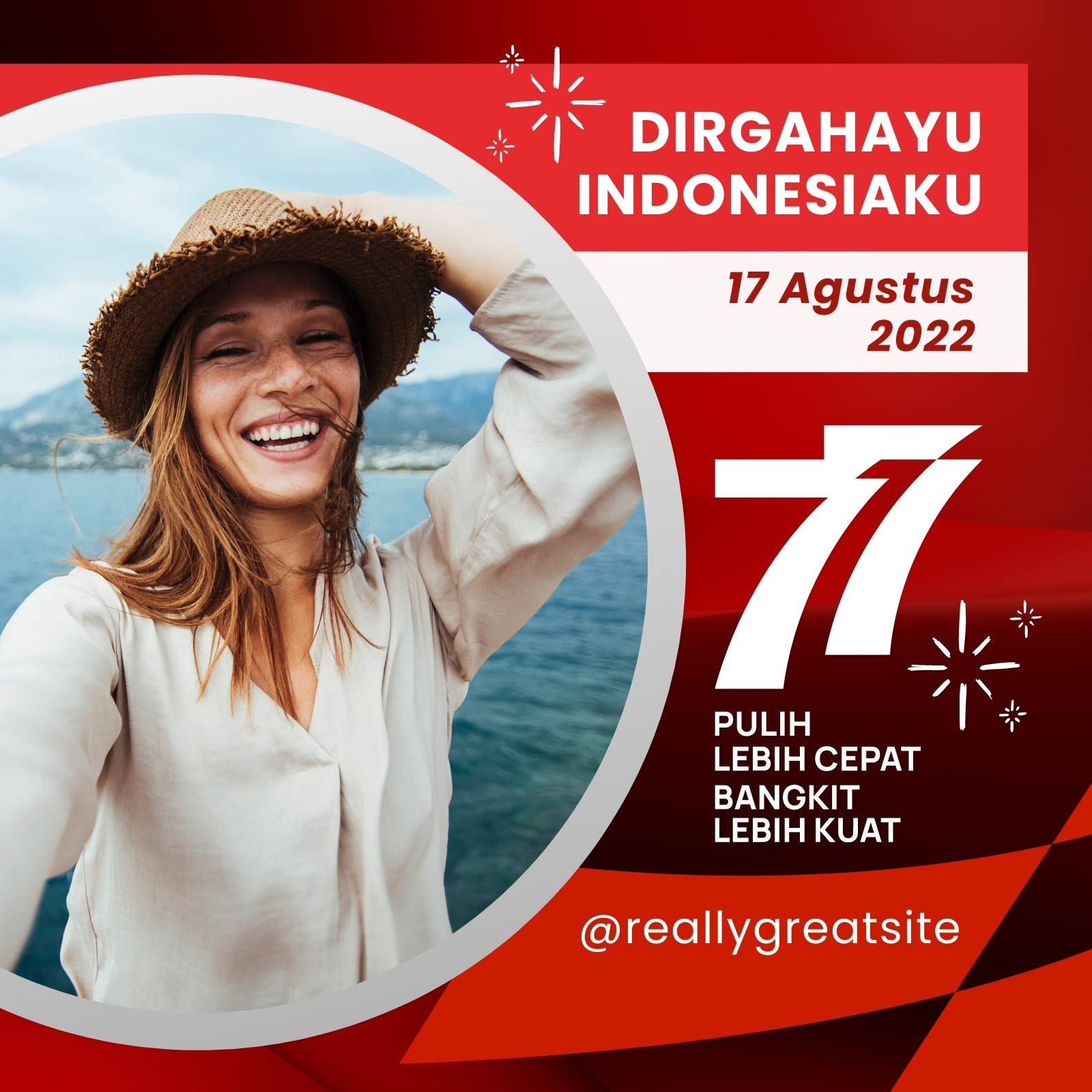 Merah Dirgahayu Indonesiaku Facebook Profile Frame