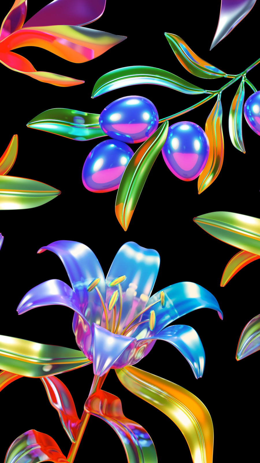 Oil Spill Psychedelic Amoled Wallpaper 1620x2880  rphonewallpapers