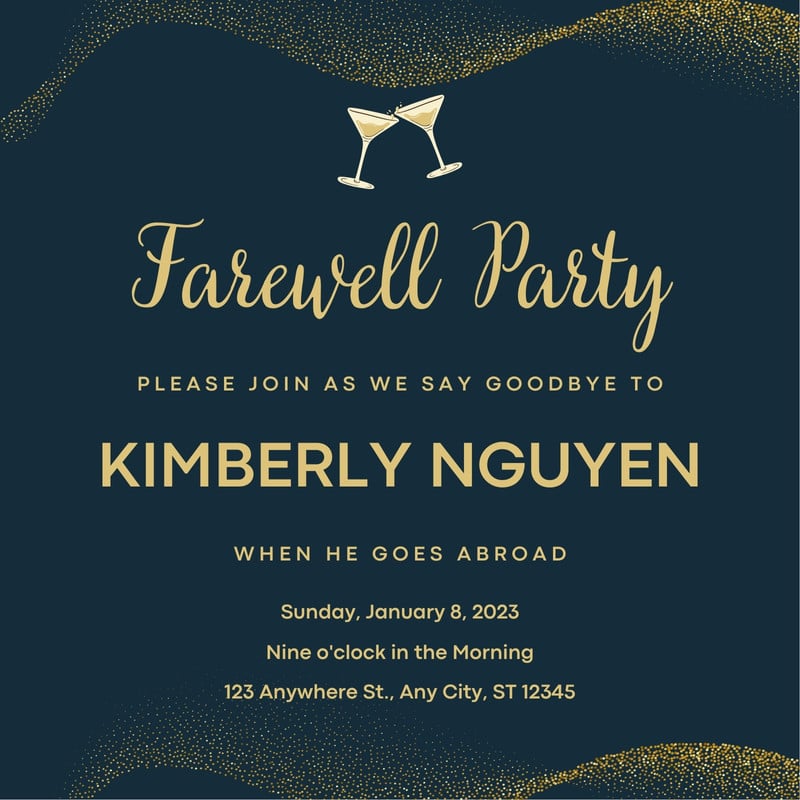 Page 2 - Free custom printable farewell party invitation templates | Canva