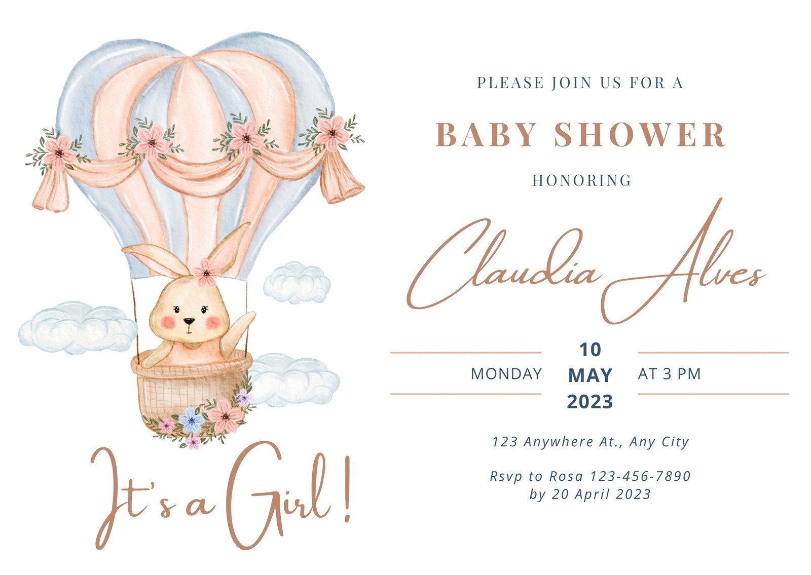 free custom printable baby shower card templates | canva