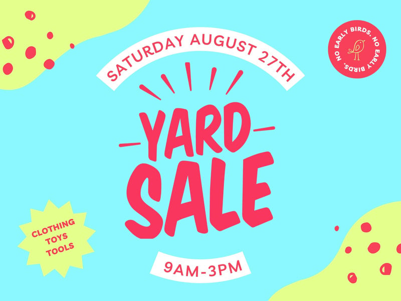 Free printable, customizable yard sale sign templates Canva