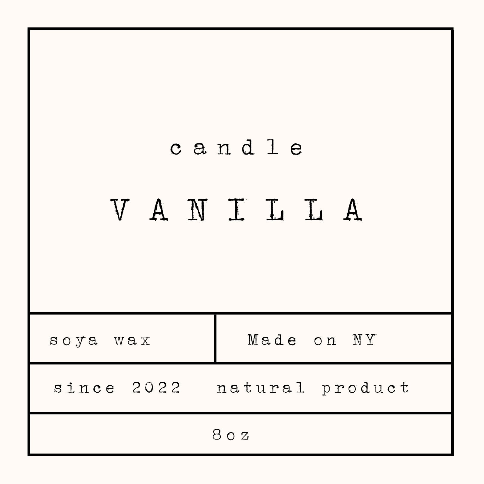 Candle Labels - Printable Candle Labels on A4 Sheets