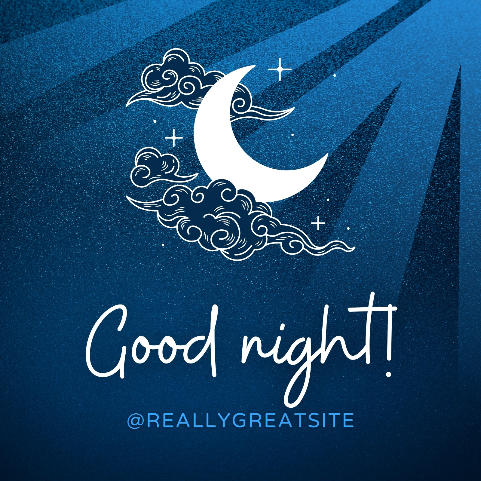 Good Night Sentence Animated GIF Logo Designs