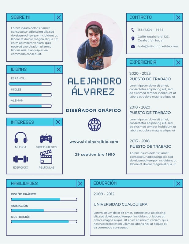 Plantillas Para Curriculum Vitae B Sicos Gratis Canva