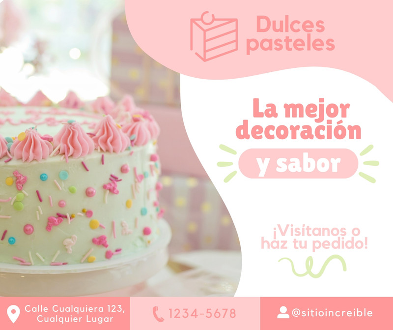 Soporte pequeño para tarta rosa - 23,5 cm para el cumpleaños de tu