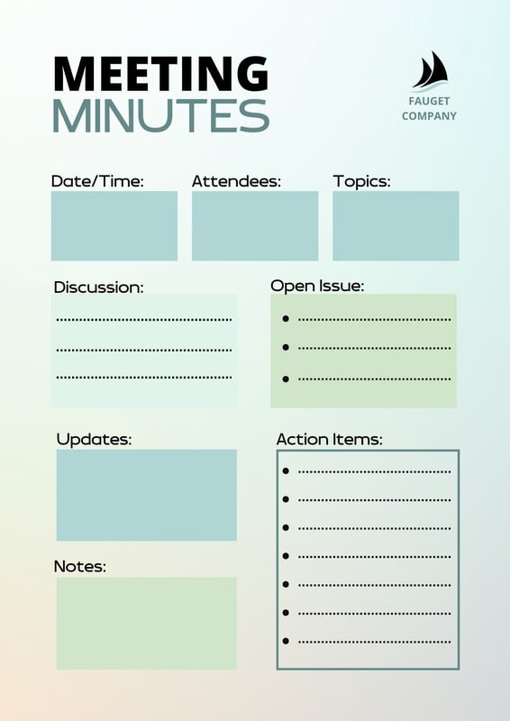 Free Editable Printable Meeting Minutes Templates Canva 7684