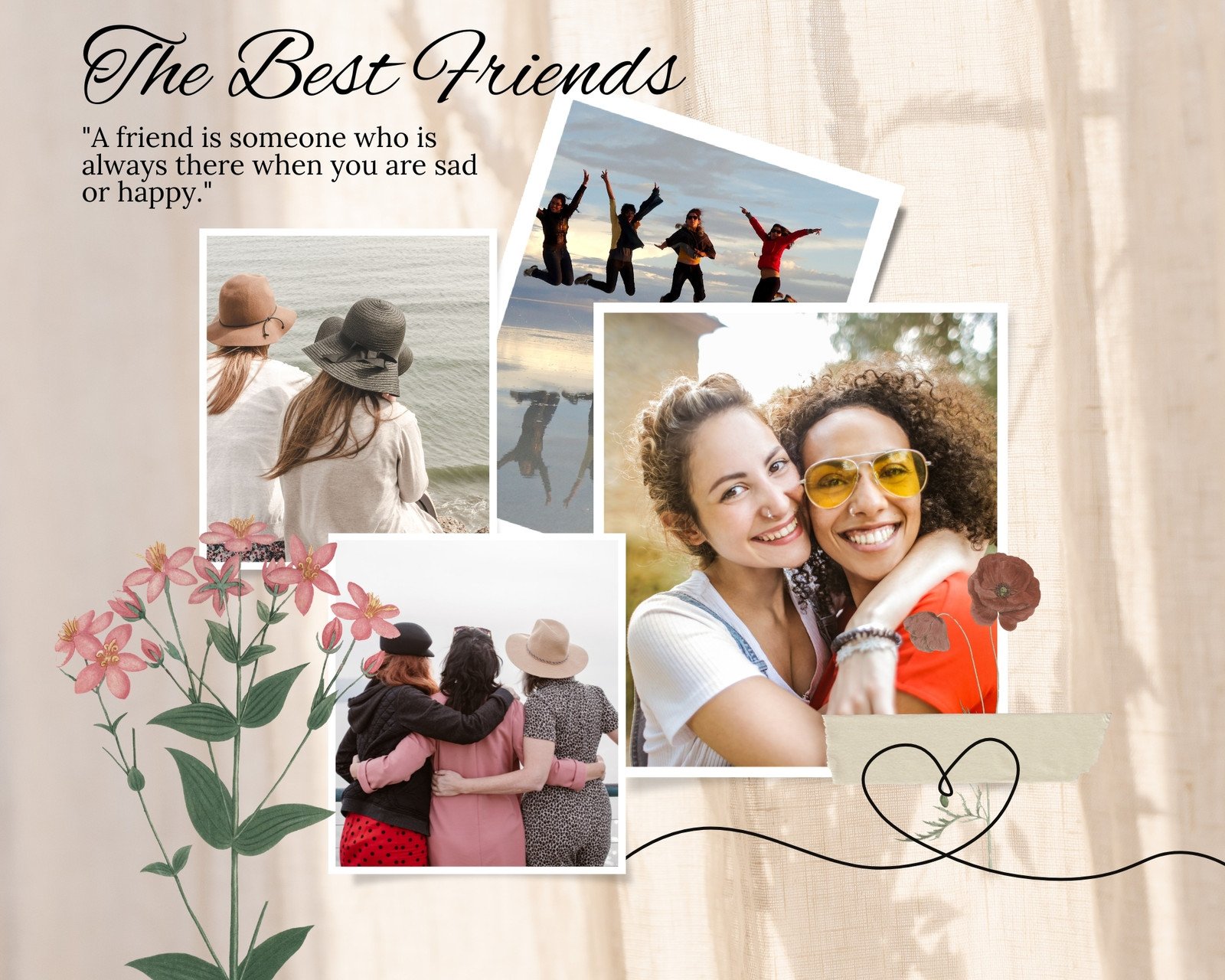 Friend Group Print4 Friends Picture Best Friends Birthday