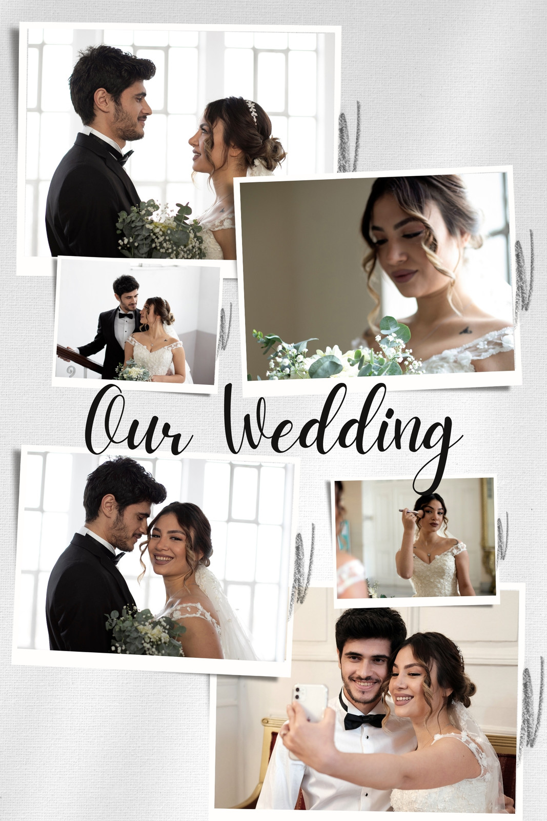 Instagram Profile Collage Photo Frame For Wedding / Love