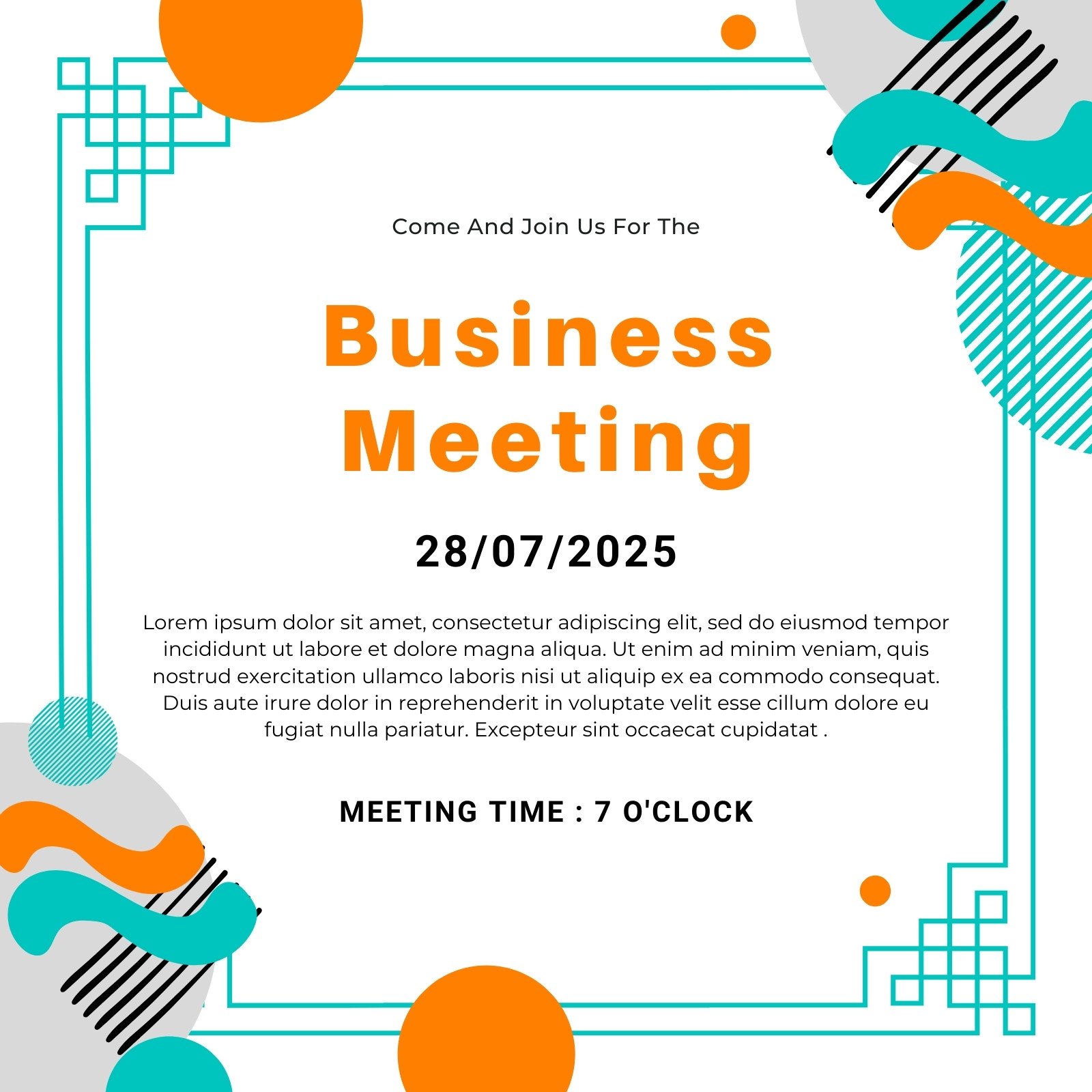 free to edit business meeting invitation templates | canva